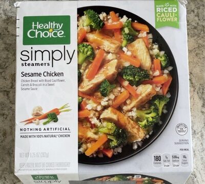 Sesame Chicken Breast With Riced Cauliflower, Carrots & Broccoli In A Sweet Sesame Sauce Simply Steamers, Sesame Chicken