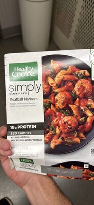 Meatball Marinara Meatballs With Whole Grain Penne & Spinach In A Parmesan Marinara Sauce Simply Steamers, Meatball Marinara