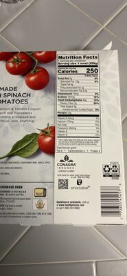 Healthy Choice Simply Steamers Frozen Dinner, Creamy Spinach & Tomato Linguini, 9 Ounce