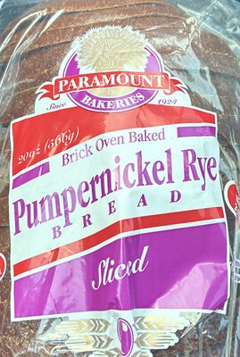 Sliced Pumpernickel Rye Bread