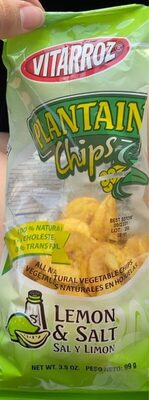 Lemon & Salt Plantain Chips, Lemon & Salt