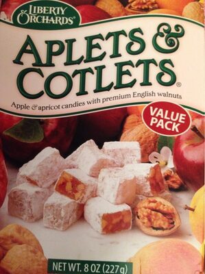 Aplets & Cotlets Apple & Apricot Candies With Premium English Walnuts, Apple & Walnut, Apricot & Walnut