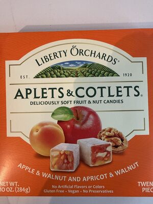 Aplets & Cotlets Apple, Apricot, & Walnut Candies From The Pacific Northwest, Apple & Walnut, Apricot & Walnut