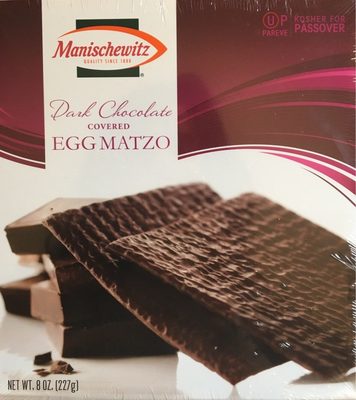 Dark Chocolate Covered Egg Matzo