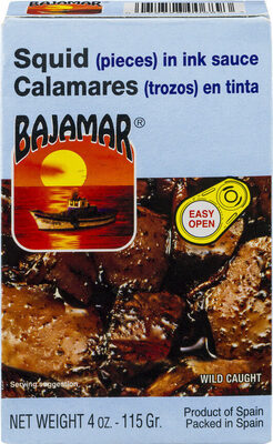Bajamar, Calamares Squid Pieces In Ink Sauce