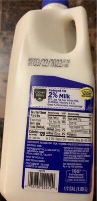 Reduced Fat 2% Milk