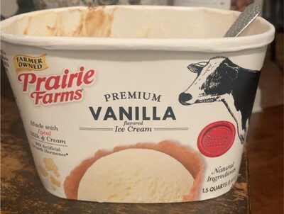 Premium Classic Vanilla Ice Cream Made With Real Milk And Cream, Vanilla