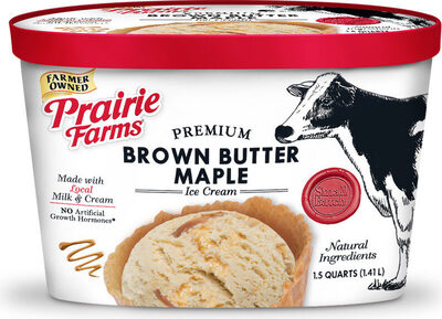 Premium Brown Butter Ice Cream Swirled With A Sweet Maple Ribbon, Brown Butter Maple