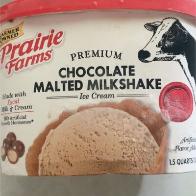 Premium Chocolate Malted Milkshake Ice Cream Blended With Milk, Chocolate Malted Milkshake