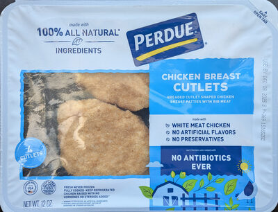 Chicken Breast Cutlets Breaded Cutlet Shaped Chicken Breast Patties With Rib Meat, Chicken Breast Cutlets