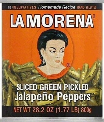 Sliced Green Pickled Jalapeo Peppers