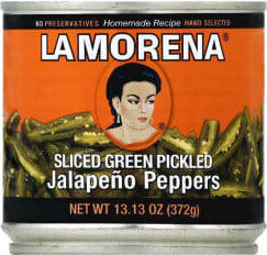 Sliced Green Pickled Jalapeo Peppers