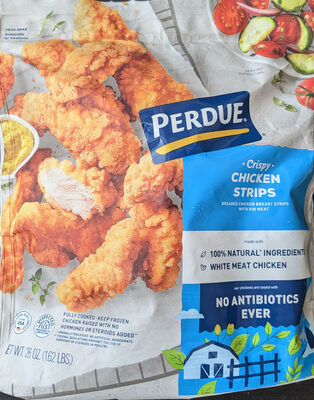 Crispy Breaded Chicken Breast Strips With Rib Meat, Crispy Breaded