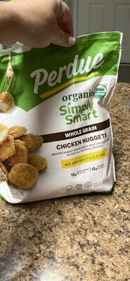 Breaded Nugget Shaped Chicken Breast Patties With Rib Meat, Breaded