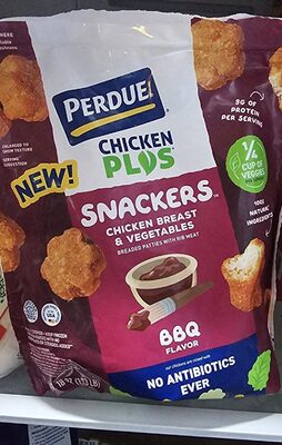 BBQ Chicken Breast & Vegetables Breaded Patties With Rib Meat Snackers, BBQ
