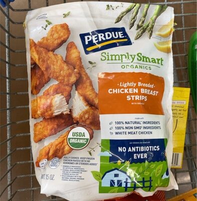 Lightly Breaded Chicken Breast Strips With Rib Meat, Lightly Breaded