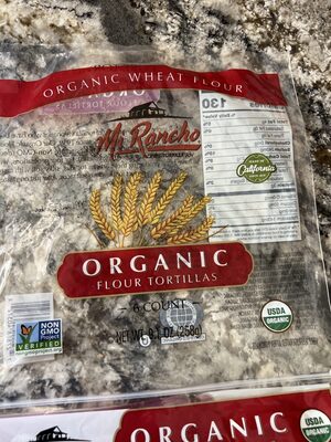 Wheat Flour Organic Tortillas, Wheat Flour