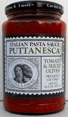 Puttanesca Tomato & Sliced Olives Italian Pasta Sauce, Puttanesca