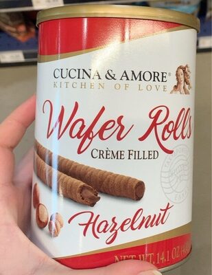Hazelnut Creme Filled Wafer Rolls, Hazelnut