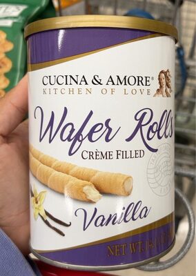 Vanilla Creme Filled Wafer Rolls, Vanilla
