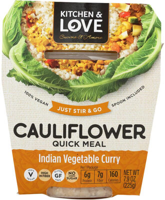 Indian Vegetable Curry Cauliflower Quick Cup, Indian Vegetable Curry