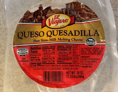 Queso Quesadilla Part Skim-Milk Melting Cheese, Queso Quesadilla