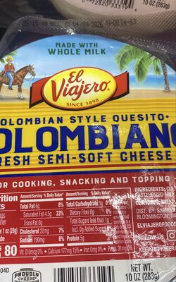 Quesito Colombiano Colombian Style Fresh Cheese