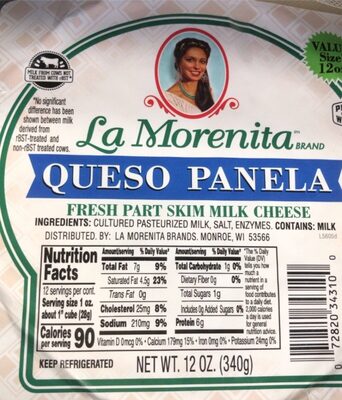 Queso Panela Semi-Soft Basket Cheese, Queso Panela