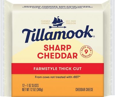Sharp Cheddar Farmstyle Thick Cut Cheese, Sharp Cheddar