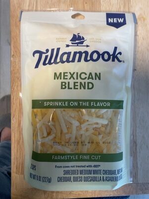Mexican Blend Shredded Medium White Cheddar, Medium Cheddar Queso Quesadilla & Asadero Cheese, Mexican Blend