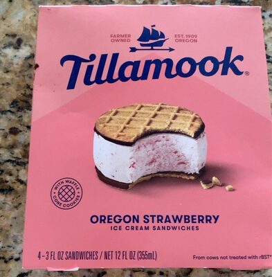 Oregon Strawberry Waffle Cone Ice Cream Sandwiches, Oregon Strawberry