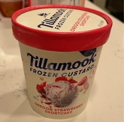 Oregon Strawberry Shortcake Oregon Strawberry Frozen Custard With Strawberry Swirls And Shortcake Pieces, Oregon Strawberry Shortcake