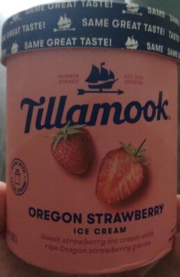 Oregon Strawberry Sweet Strawberry Ice Cream With Ripe Oregon Strawberry Pieces, Oregon Strawberry