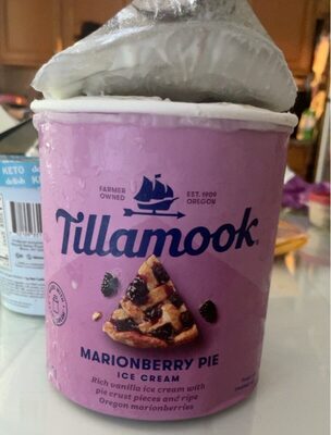 Marionberry Pie Rich Vanilla Ice Cream With Pie Crust Pieces And Ripe Oregon Marionberries Ice Cream, Marionberry Pie