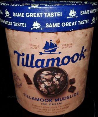 Tillamook Mudslide Smooth Chocolate Ice Cream With A Ribbon Of Rich Fudge And Chocolaty Chips, Tillamook Mudslide