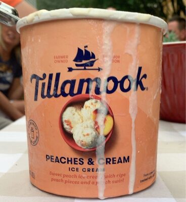 Peaches & Cream Sweet Peach Ice Cream With Ripe Peach Pieces And A Peach Swirl Ice Cream, Peaches & Cream