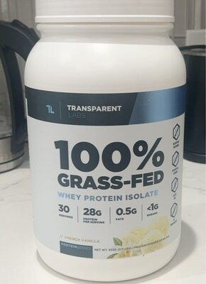 Proteinseries 100% Grass-Fed Whey Protein Isolate 28G, Fats 0G, <1G Sugars Powder, French Vanilla, French Vanilla