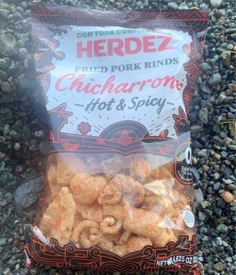 Hot & Spicy Fried Pork Rinds Chicharrones, Hot & Spicy
