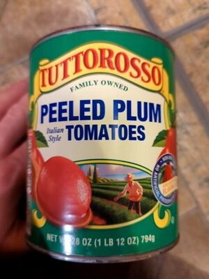 Tuttorosso Green 28oz. Whole Peeled Plum Tomatoes in Juice