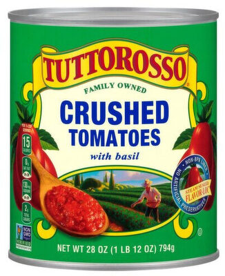 Tuttorosso Green 28oz. Crushed Tomatoes w/ Basil