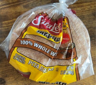 100% Whole Wheat Pita Bread, 100% Whole Wheat