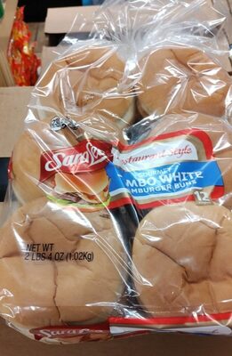 Jumbo White Gourmet Hamburger Buns, Jumbo White