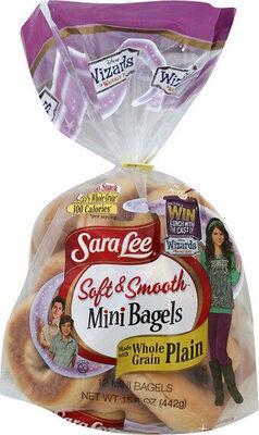 Soft & Smooth Plain Mini Bagels, Soft & Smooth Plain