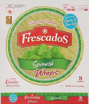 Spinach Flavored Wraps, Spinach