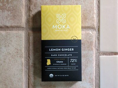 Lemon Ginger 72% Cacao Dark Chocolate, Lemon Ginger 72% Cacao