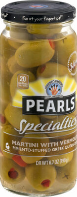 Specialties, Martini Vermouth Red Pepper Hand-Stuffed Olives, Martini Vermouth