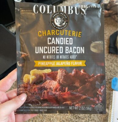 Charcuterie Pineapple Jalapeo Flavor Candied Uncured Bacon, Pineapple; Jalapeo