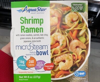 Shrimp Ramen Bowl With Ramen Noodles, Carrots, Bok Choy, Green Onions, & An Authentic Japanese-Style Broth, Shrimp Ramen