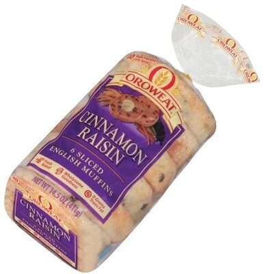 Cinnamon Raisin Sliced English Muffins, Cinnamon Raisin