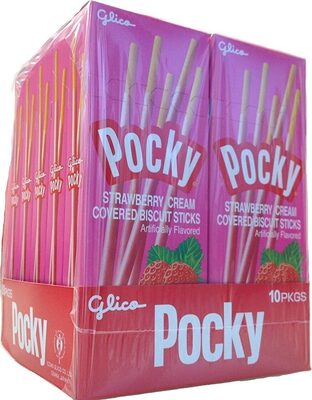 Strawberry Cream Covered Biscuit Sticks, Strawberry